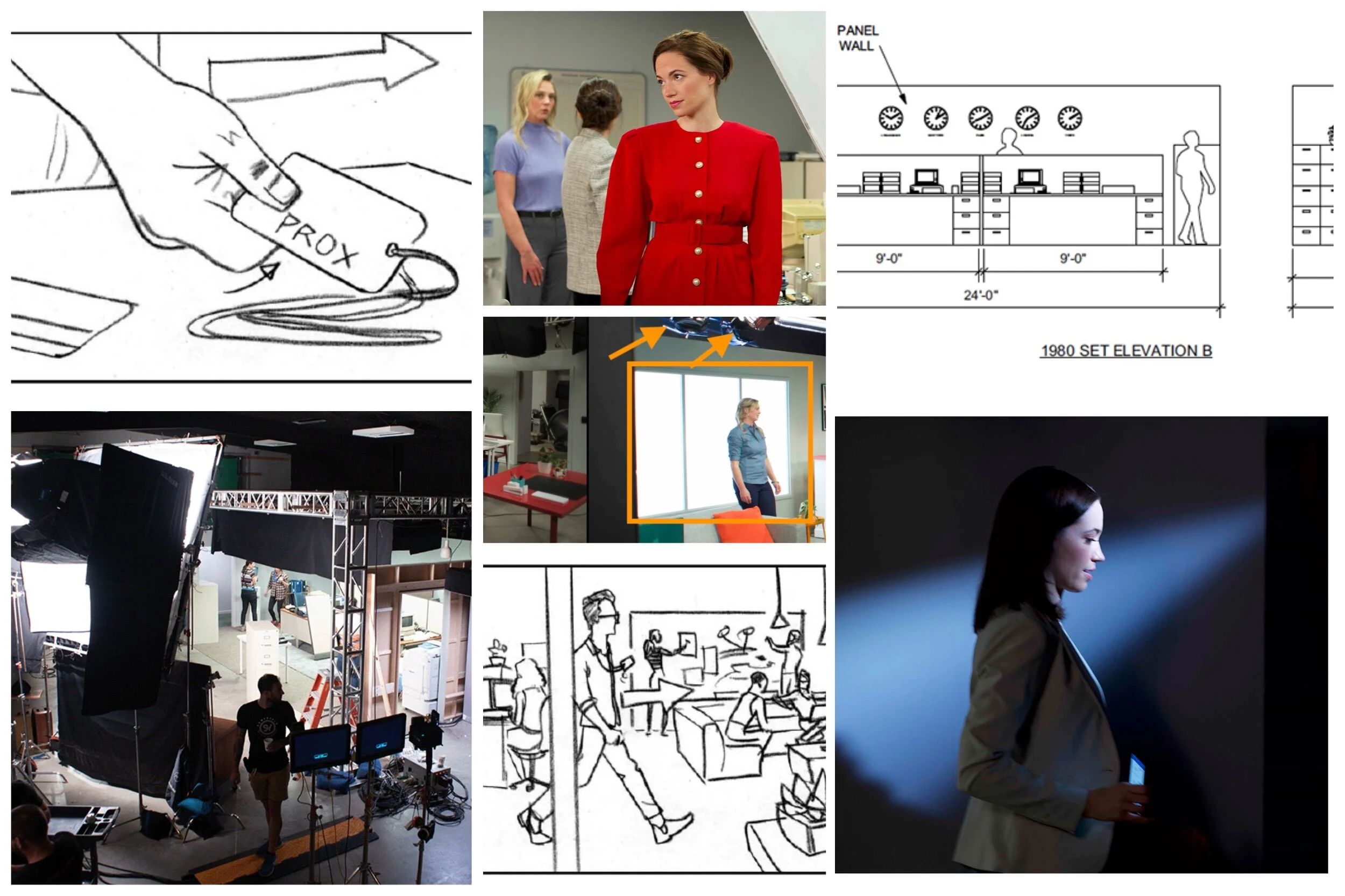 Commercial production breakdown collage
