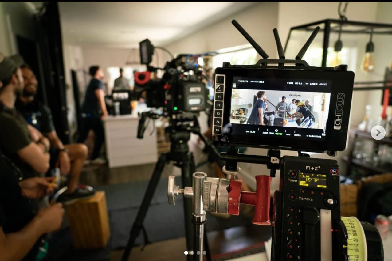 Camera monitor on set